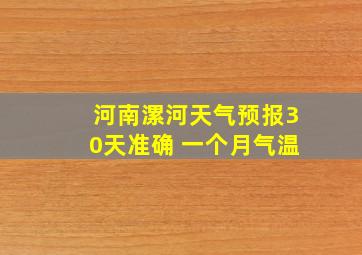 河南漯河天气预报30天准确 一个月气温